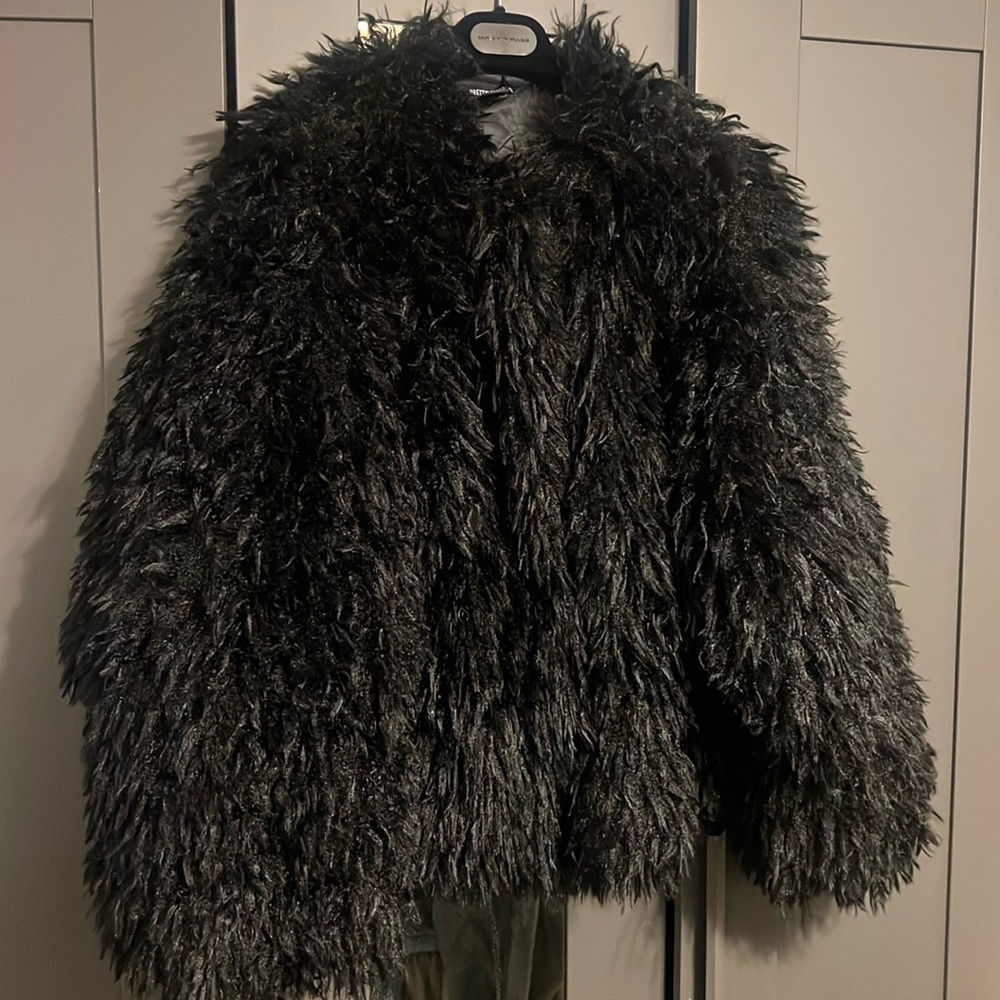 PLT Shaggy black jacket, never worn